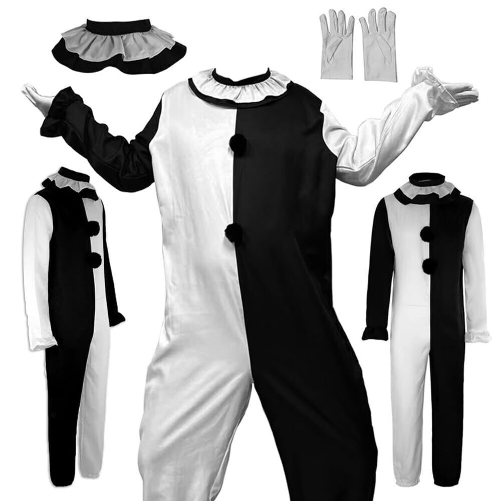 2568 Anime Costume Jumpsuit Outfit Black White Bodysuit Full Set Halloween